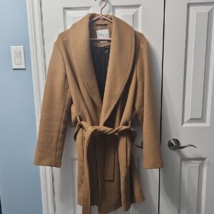 Ricki's  Mix Of Wool Long Jacket Color Tan Size Xl
